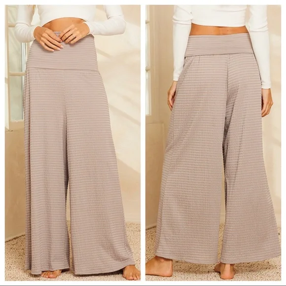 Boho Fabulous Textured fabric Wide Leg pants - Picture 6 of 7